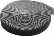 Rrip lidhës për kabllo Techly W ISWT-ROLL-2010BKTY, 20 mm, 10 m, i zi