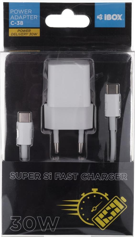 Karikues USB-C iBOX (ILUC38CW), i bardhë