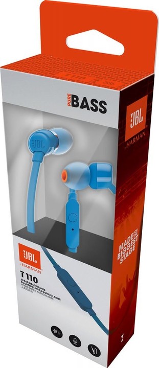 Dëgjuese JBL T110, të kaltra