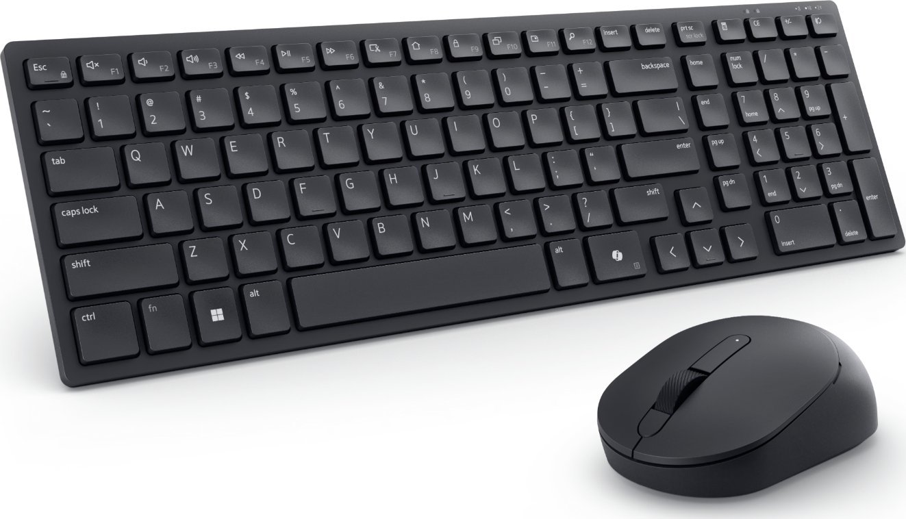 Set tastierë dhe maus Dell KM555, wireless, rusisht QWERTY, i zi