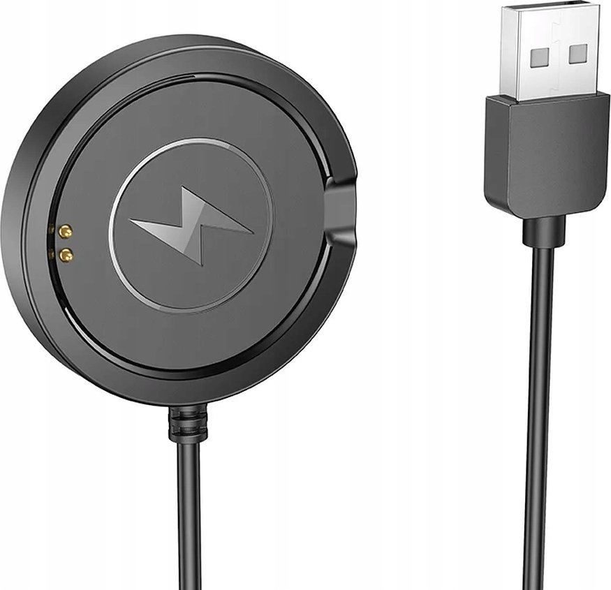 Кабел за полнење за паметен часовник Hoco Y22, USB A, 0.6 m, црна