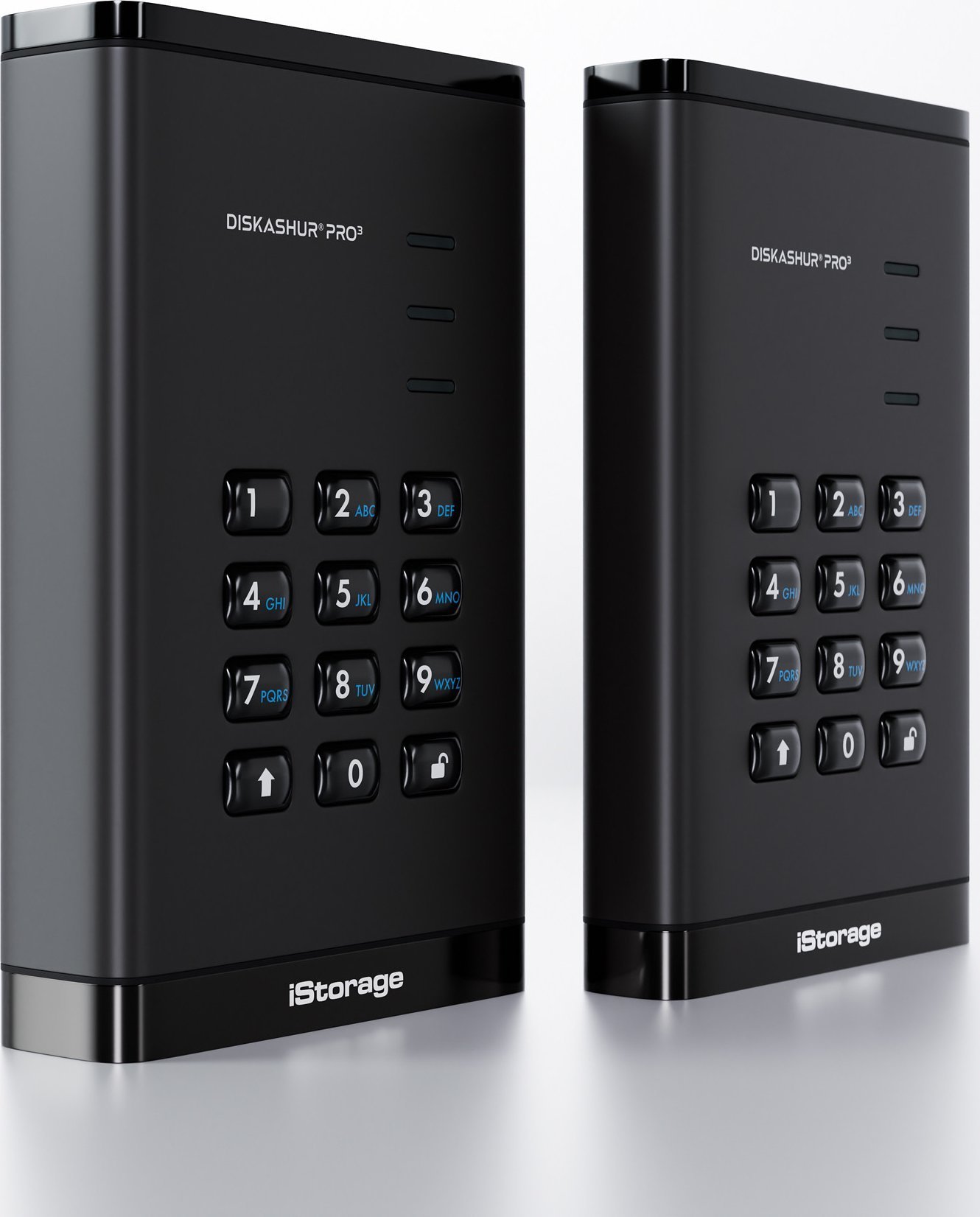 Надворешен хард диск iStorage DiskAshur PRO, 1TB, хардверска енкрипција AES 256 bit, безбедносен PIN