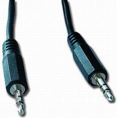 Kabllo audio PremiumCord, Jack 3.5mm në Jack 3.5mm, 2m, e zezë