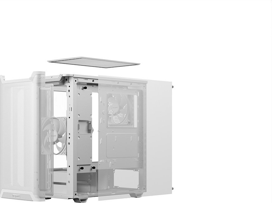 Kuti PC Be Quiet Pure Base 501 Airflow, MIDI Tower, dritare xhami, e bardhë