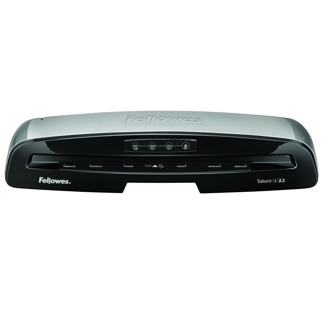 Laminator Fellowes Saturn 3i A3, format A3, ngrohje e shpejtë, gri e zezë