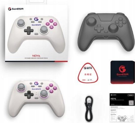 Kontroller GameSir T4n, wireless, i bardhë