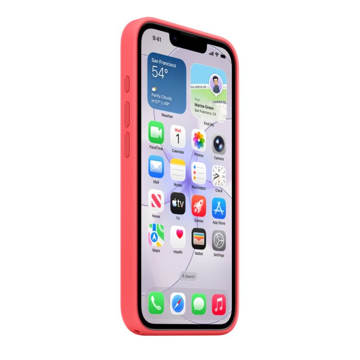 Apple iPhone 17e Silicone Case with MagSafe, Bright Guava 2