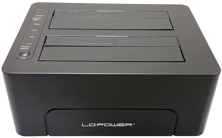 Docking station për HDD SSD LC-Power LC-DOCK-C-V2, USB-C, 5 Gb/s, i zi