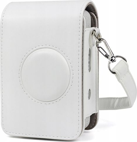 Çantë për kamerë Loveinstant, për Fujifilm Instax Mini Liplay, lëkurë artificiale, e bardhë