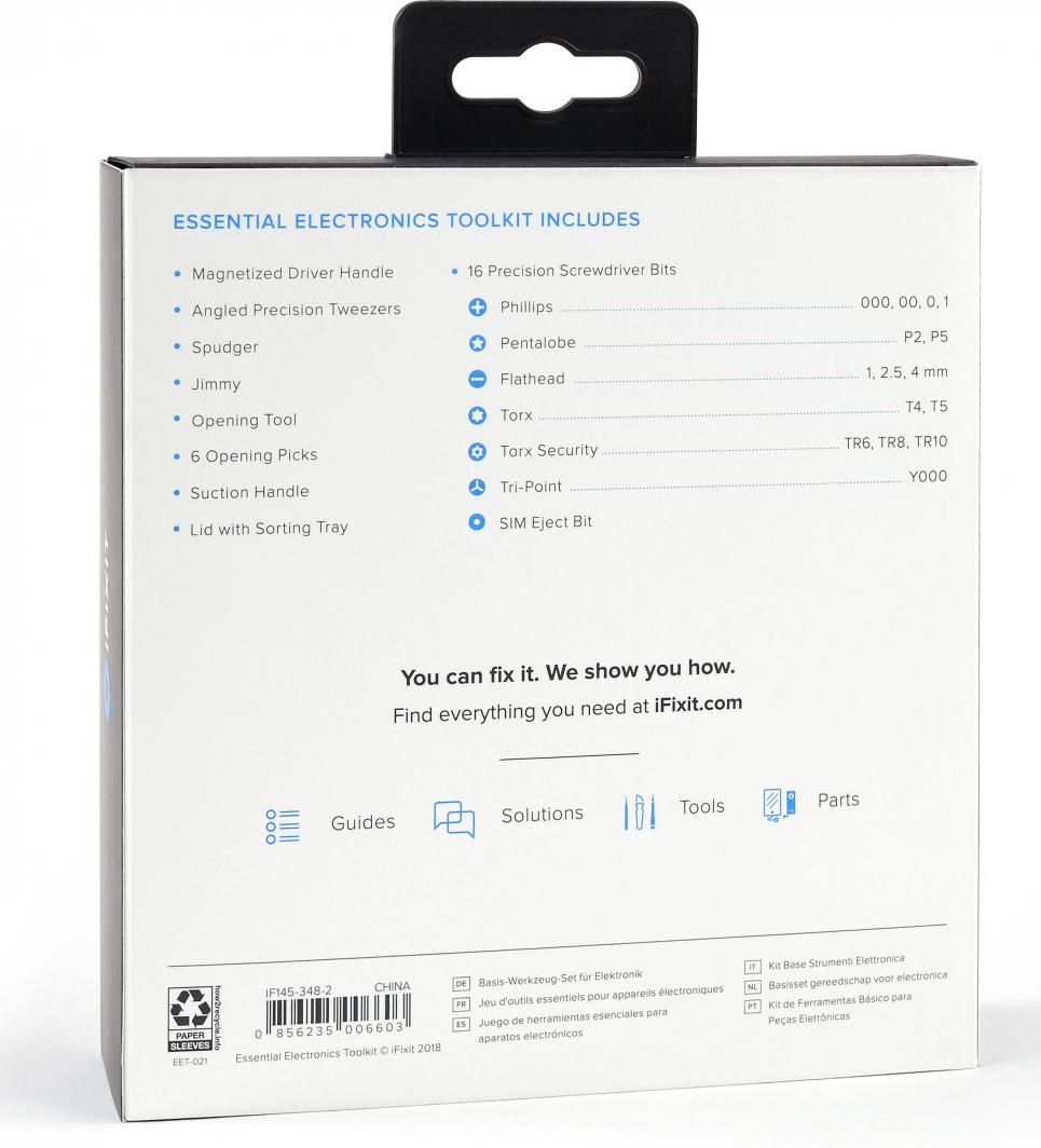 Set i mjeteve iFixit për riparimin e Smarphonëve dhe elektronikës (EU145348)