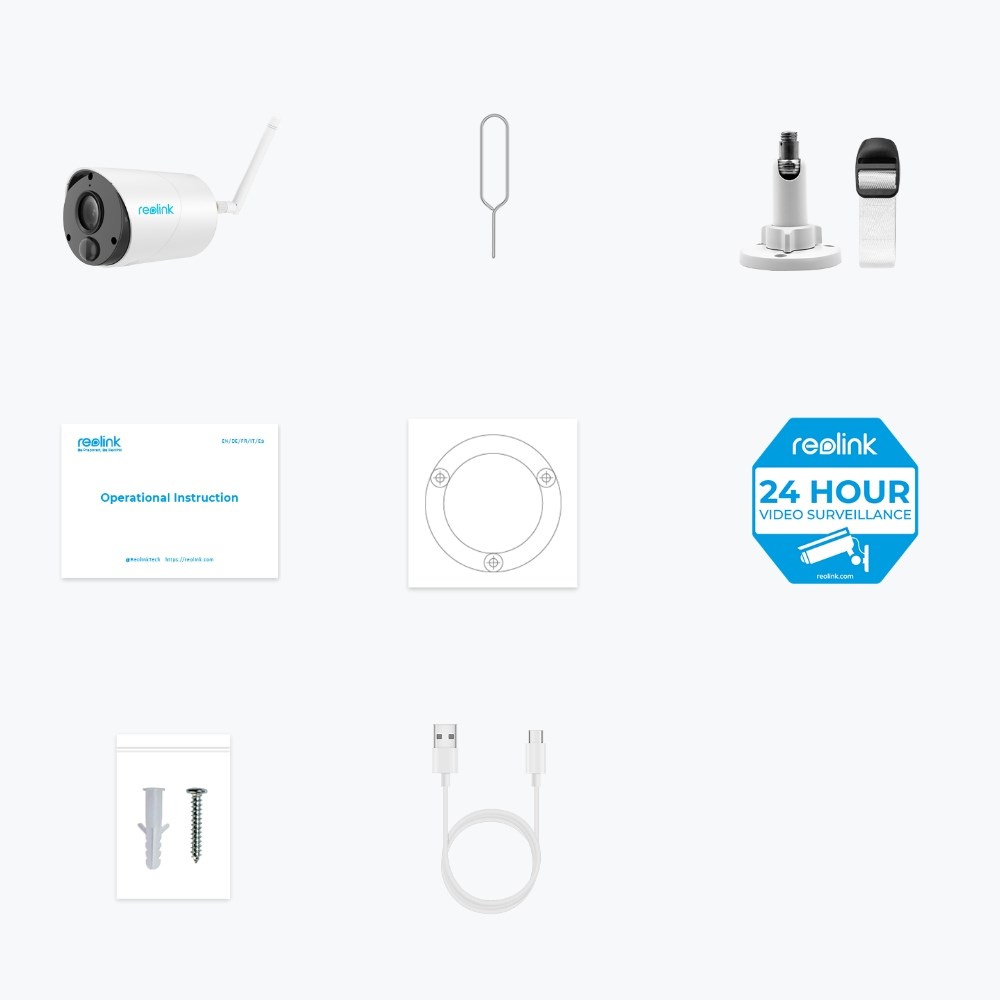 Kamerë sigurie Reolink Argus Series B320, 3 MP, 2304 x 1296, e bardhë