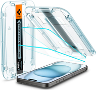 Mbrojtës ekrani Spigen Glass tR EZ Fit, 2 copa, për iPhone 15, transparent