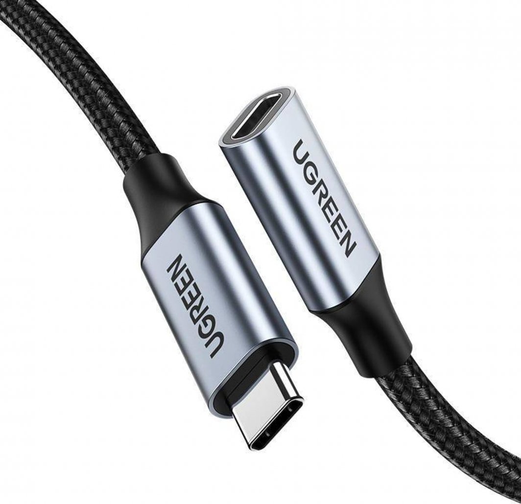 Kabllo USB UGREEN 80810B, USB C në USB C, 0.5m, 100W, e zezë