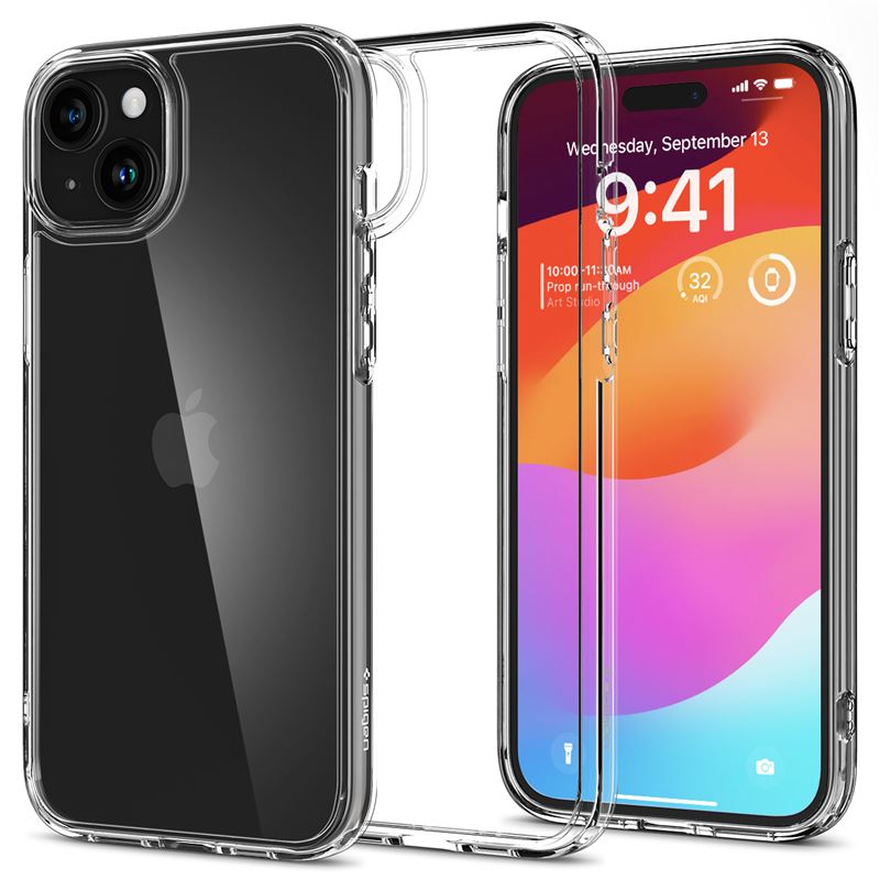 Mbështjellëse për iPhone 15 Spigen Ultra Hybrid, transparente