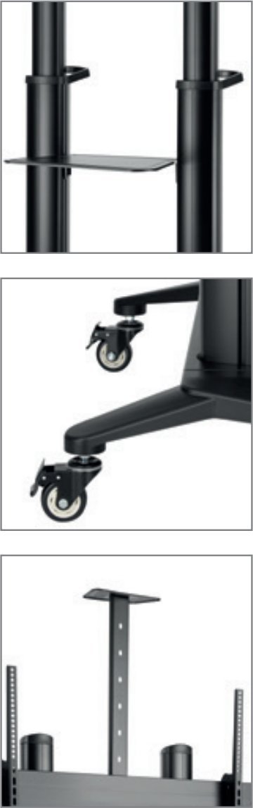 Qëndrim dyshemeje për TV Hagor BrackIT Stand HD XXL, deri 120", i zi