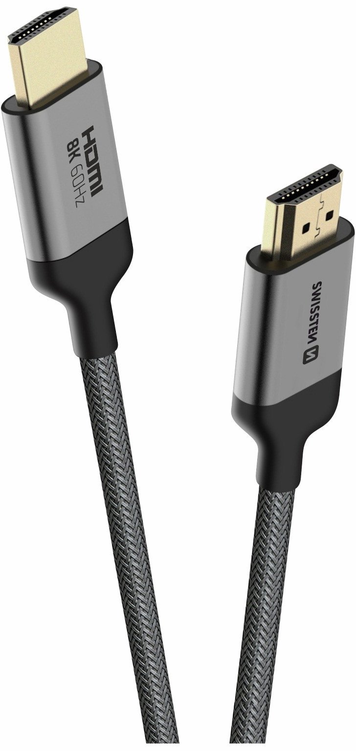 Kabllo HDMI Swissten HDMI në HDMI, 8K 60Hz, 2 m, e zezë