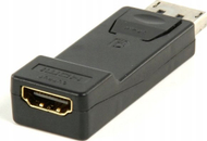 Adaptues DisplayPort në HDMI, DP mashkull në HDMI femër, 1080p, i zi