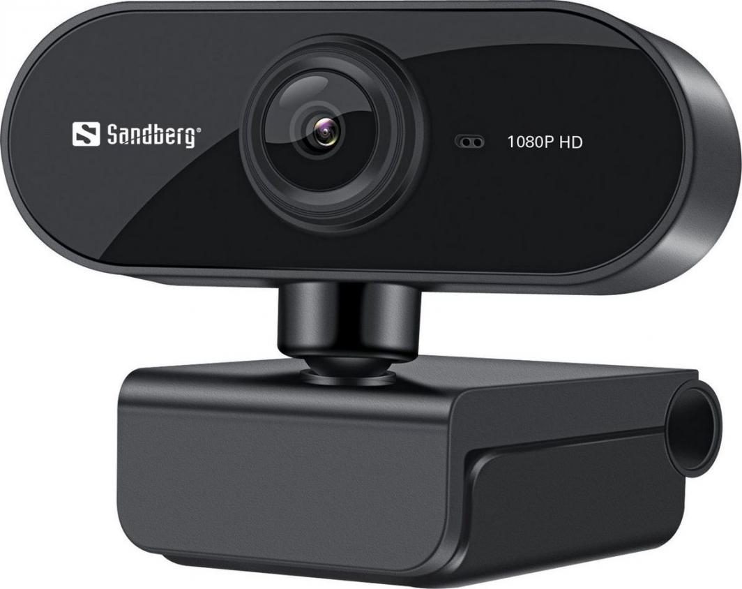 Ueb kamerë Sandberg USB Uebcam Flex 1080P HD, e zezë