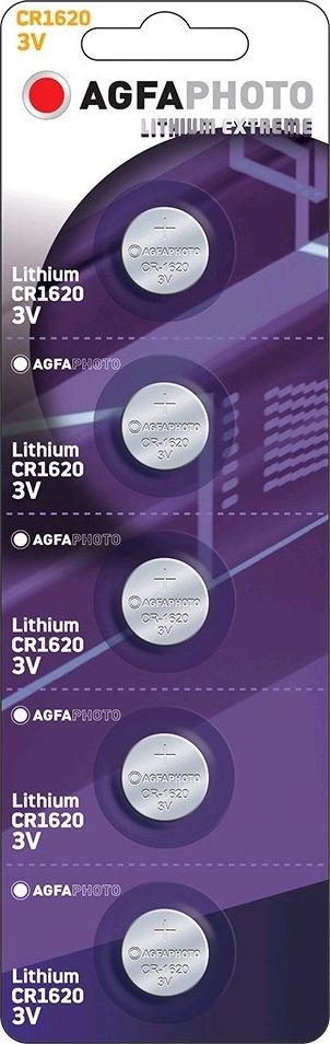 Bateri litium Agfa CR1620, 3V, 5 copë