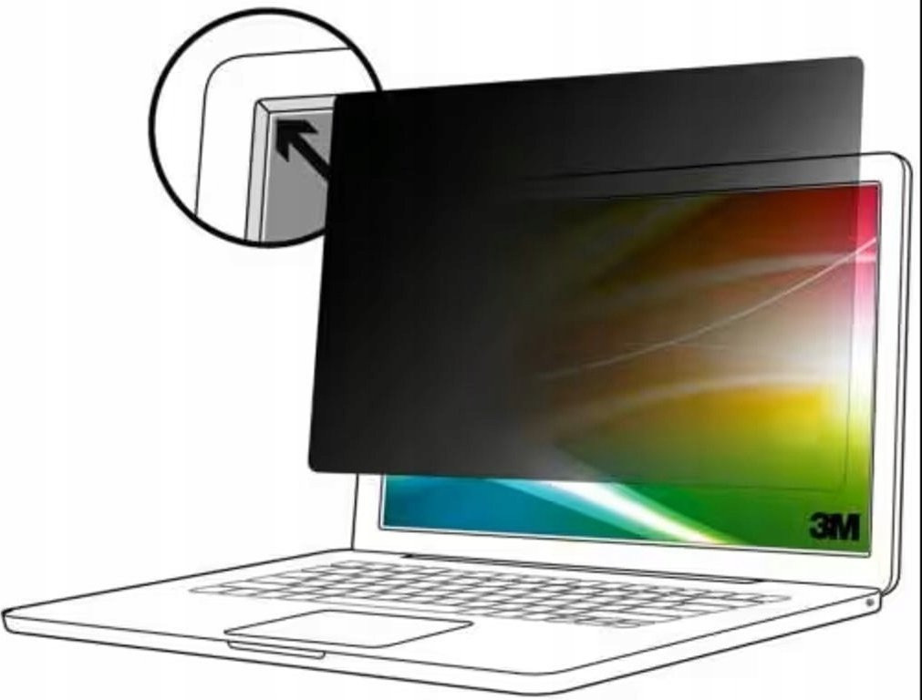 Filtër privatësie për ekran 3M Bright Screen, 14", për laptop, transparence e lartë