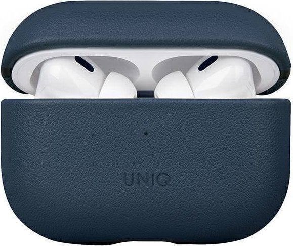Kopertinë Uniq Terra për Apple AirPods Pro 2, lëkurë natyrale, blu space blue