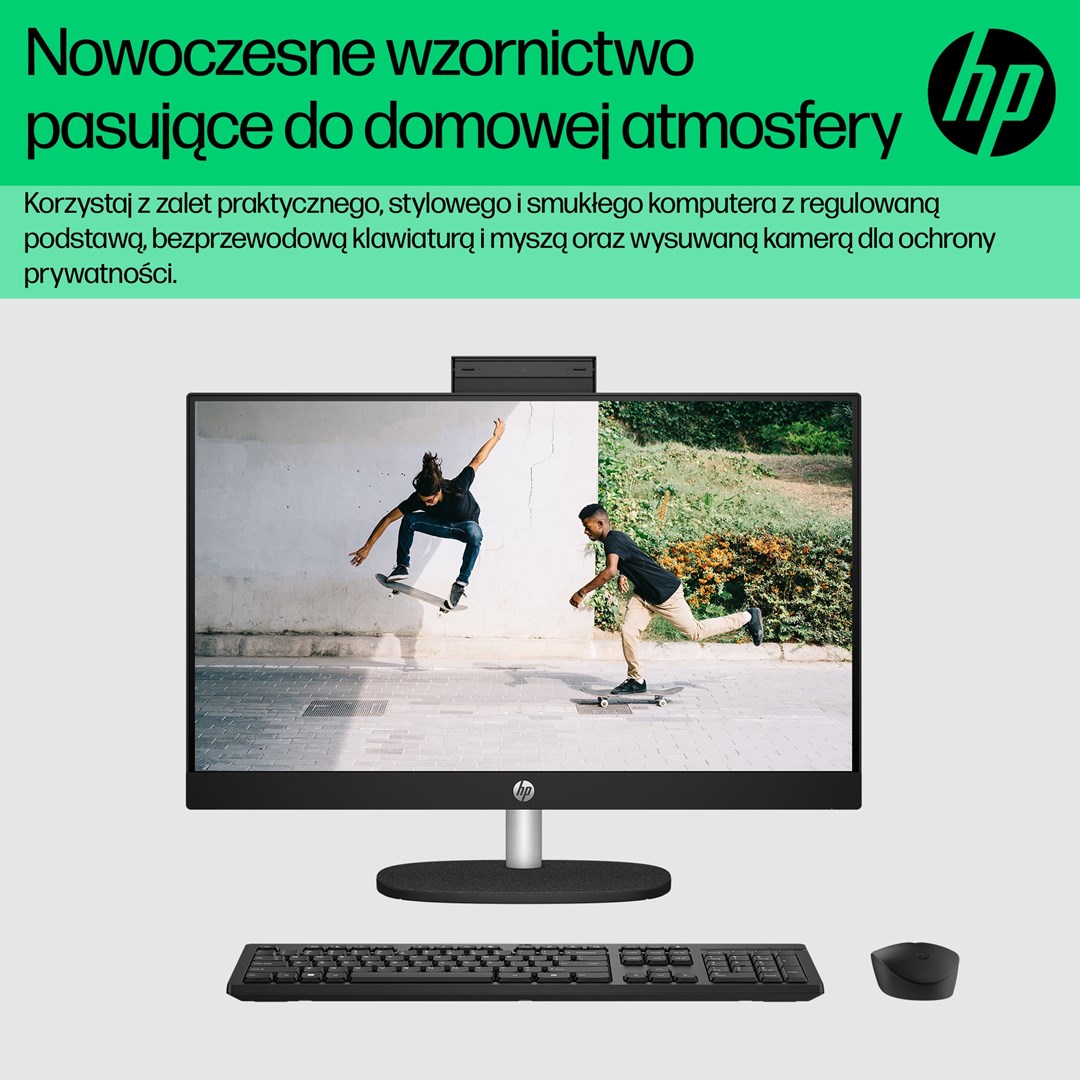 Kompjuter All-in-One HP 24-cr0011nw, i5-1335U, 23.8", 512GB SSD, i zi