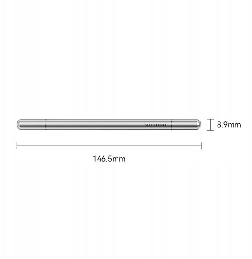 Laps dixhital Vention Stylus 2 in 1, alumin, gri