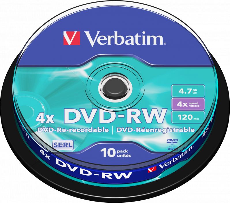 Set i CD Verbatim DVD-RW 43552, 4.7GB, 10x