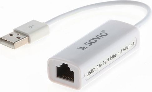 Adapter rrjeti Savio CL-24, USB 2.0, 10/100 Mbps, i bardhë