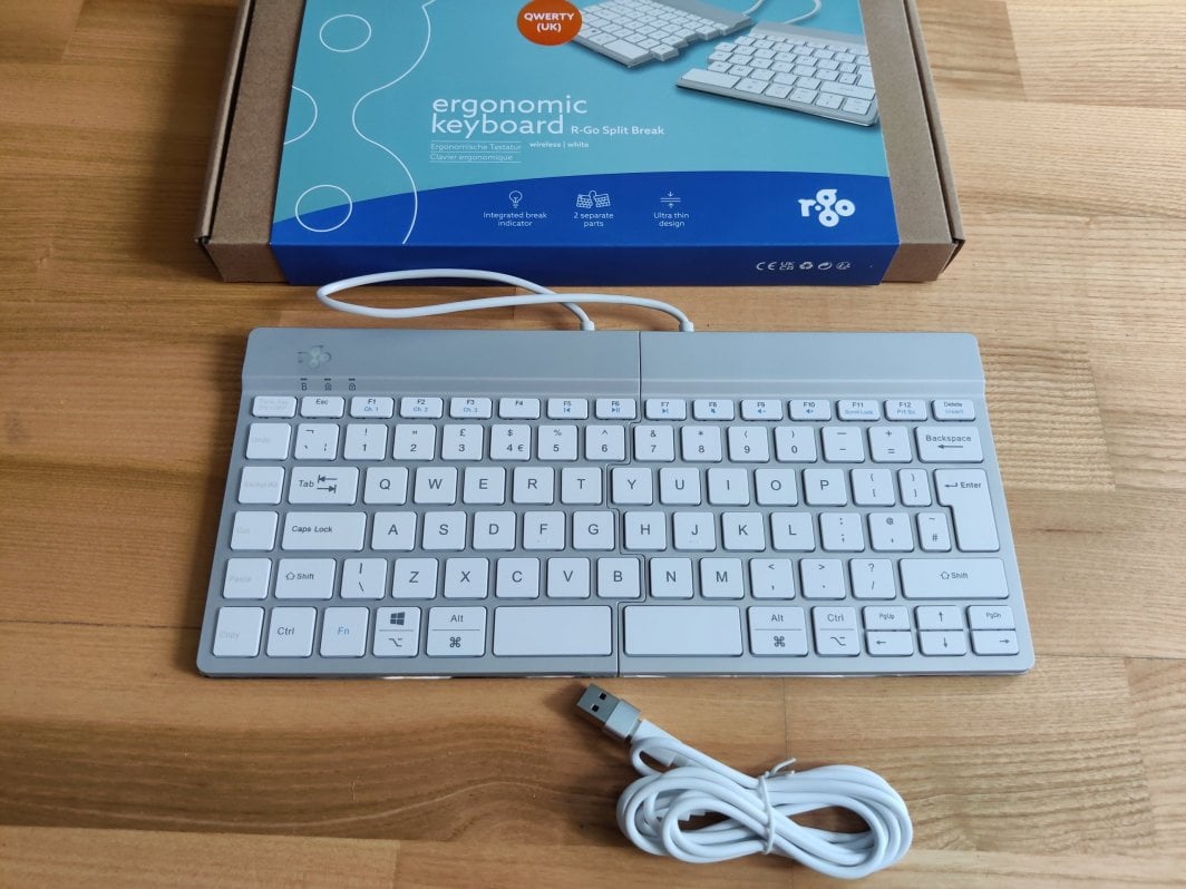 Тастатура R-GO Tools, wireless, UK, бело