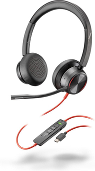 Kufje me mikrofon Poly Blackwire 8225, USB C, ANC, të zeza