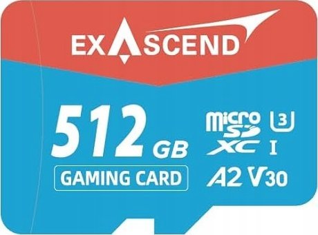 Kartë memorike MicroSD Exascend, 512GB, UHS-I U3 V30 A2, deri 175MB/s