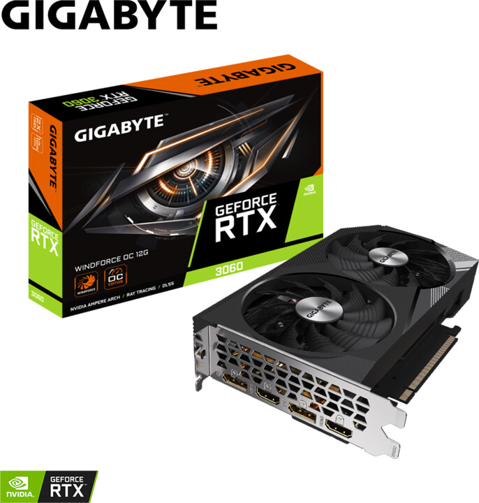 Kartelë grafike GIGABYTE GeForce RTX 3060 WINDFORCE OC 12G