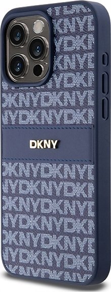 Mbulesë telefoni DKNY DKHCP15XPRTHSLB, për iPhone 15 Pro Max 6.7", lëkurë eco, blu