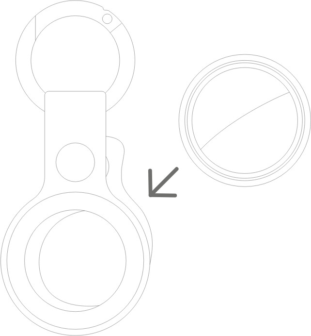 Varëse Epico për Apple AirTag, lëkurë, e kaltër