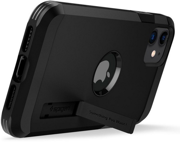 Mbrojtëse Spigen Tough Armor për iPhone 11, e zezë