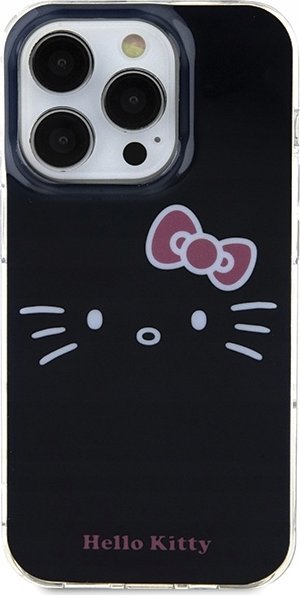 Futrollë për telefon Hello Kitty HKHCP14XHKHLK, për iPhone 14 Pro Max 6.7", hardcase TPU, e zezë