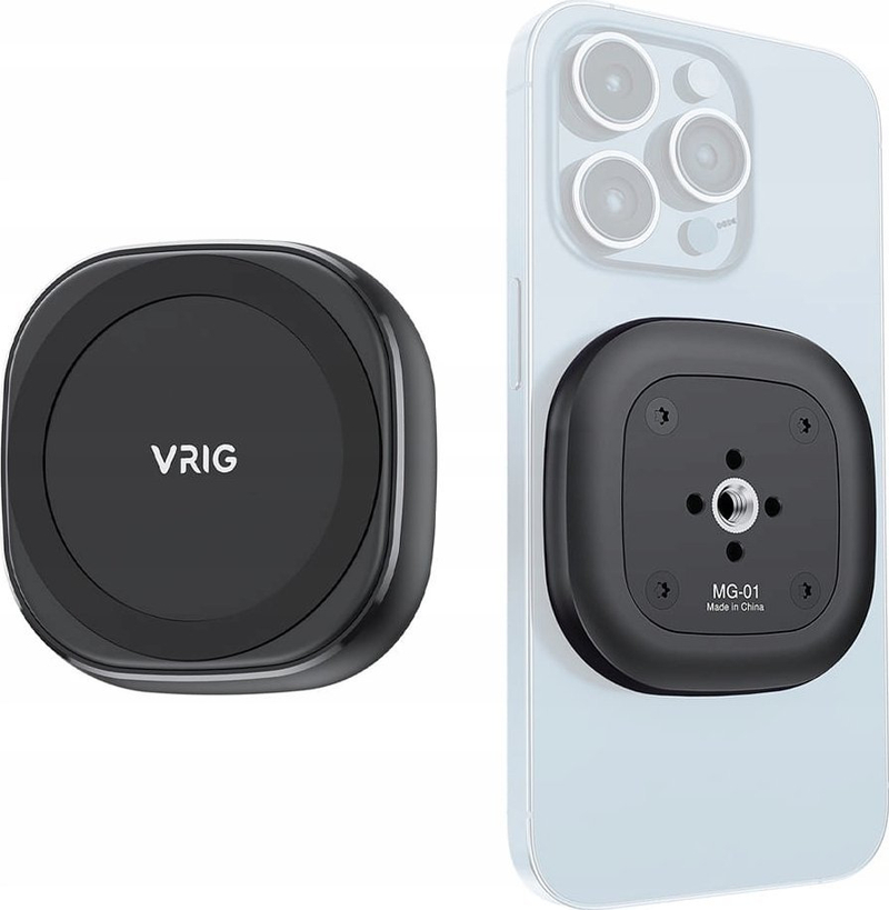 Mbajtës portabël për tripod VRIG MG-01 MG-08 MagSafe, magnet i fuqishëm, rrotullim 360°, i zi