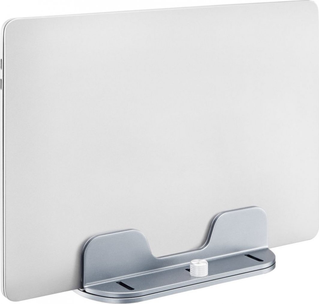 Mbajtëse vertikale për laptop Mozos H1, alumini, gri