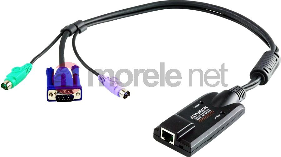 Kabllo KVM Aten PS/2 CPU Module, VGA, RJ-45, e zezë