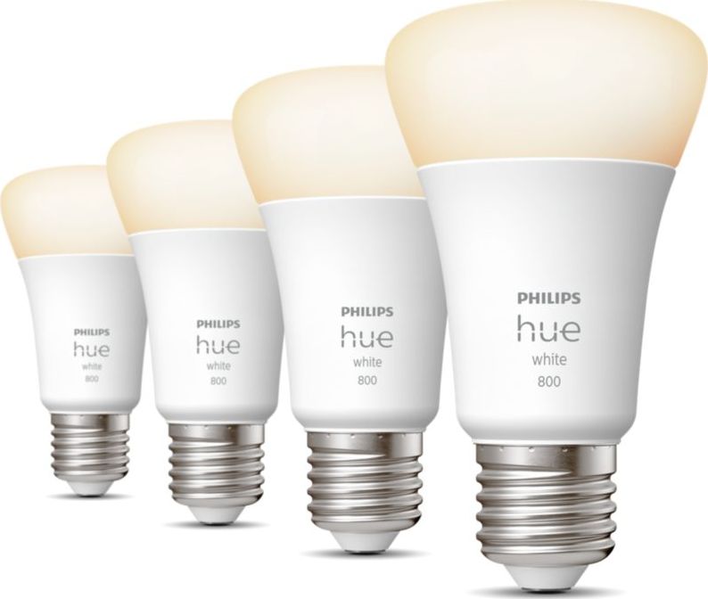 Set llamba inteligjente Philips Hue E27, 9W, dritë e bardhë, 4 copë
