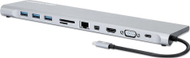 Докинг станица Манаџмент 11in1, USB-C, 4K, сива