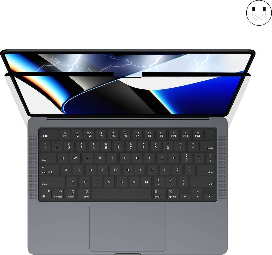 Filtër privatësie Jcpal EasyOn për MacBook Pro 14, dizajn magnetik, matte, i zi
