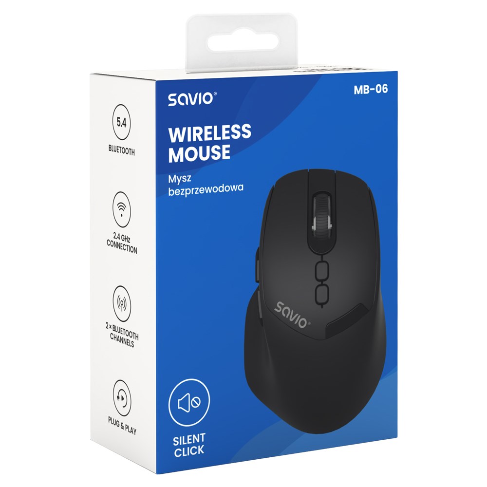 Maus Savio MB-06, Bluetooth, 3800 DPI, i zi