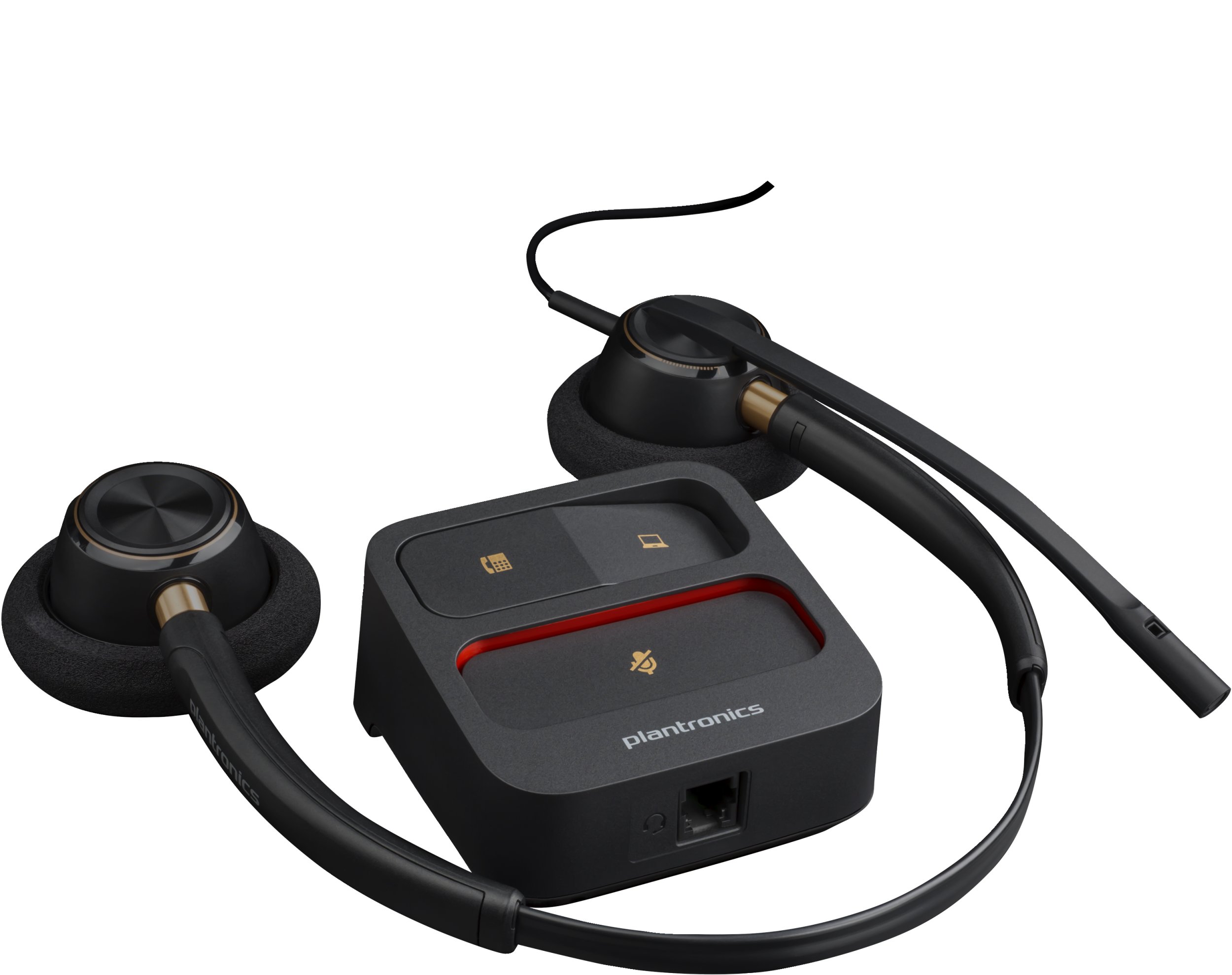 Kufje Poly EncorePro 520, on ear, me kabllo Quick Disconnect, të zeza