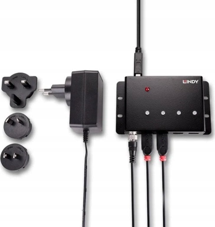 Hub USB Lindy 3.0, 4 porta, USB 3.2 Gen 1, i zi