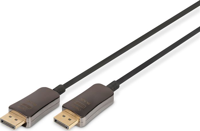 Kabllo DisplayPort aktiv optik (AOC) Digitus AK-340107-200-S, 20 m, e zezë