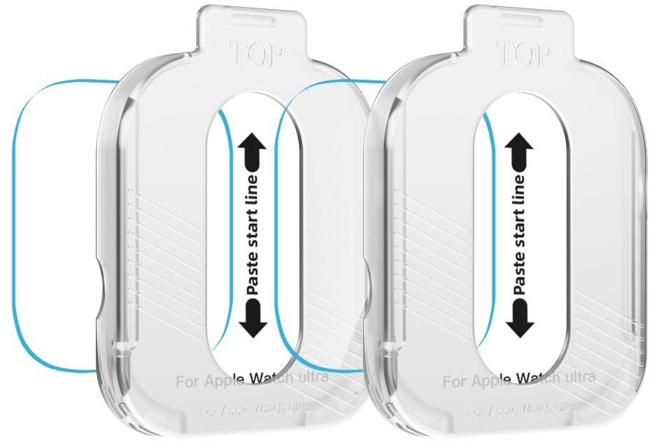 Xham mbrojtës Tech-Protect Easy Set+ për Apple Watch Ultra 1/2 49mm, set 2 copë, transparent