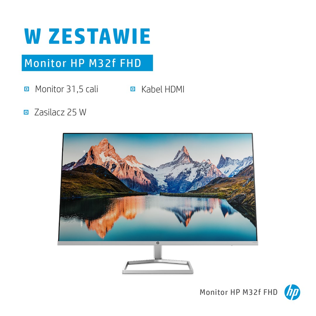 Monitor HP M32f FHD, 31.5", 1920 x 1080