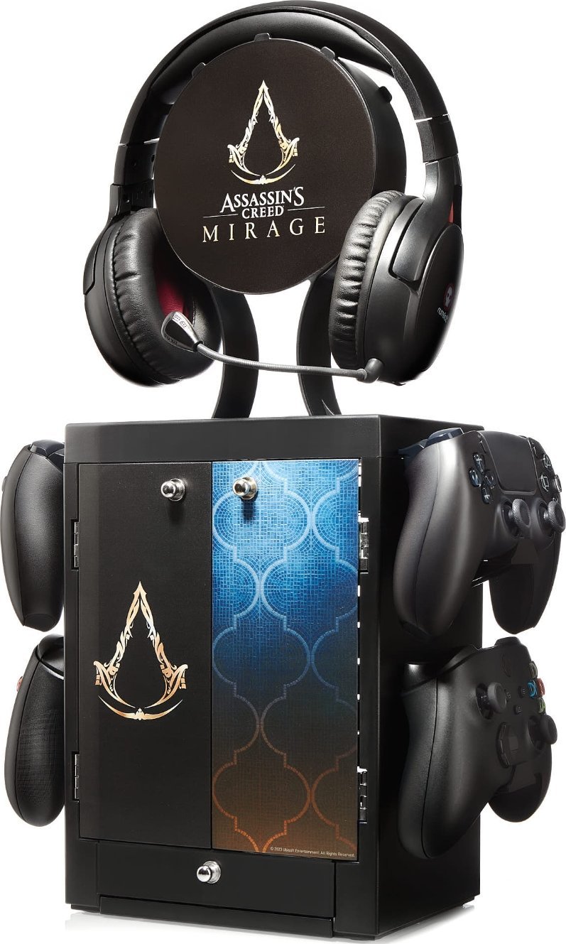 Dollap gaming Assassin's Creed Mirage Numskull, për 10 lojëra, me mbajtëse kufjesh, shumëngjyrësh